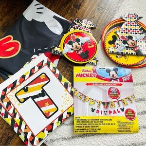 Disney Mickey Mouse Party Banner & Hanging Decorations in Red, Yellow, Black